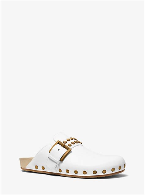 michael kors robin studded leather clog